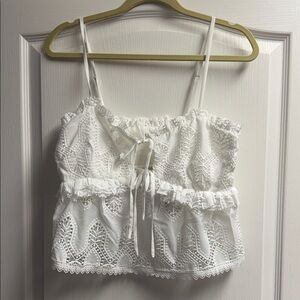 12th Tribe White Lace Camisole NWT Size M